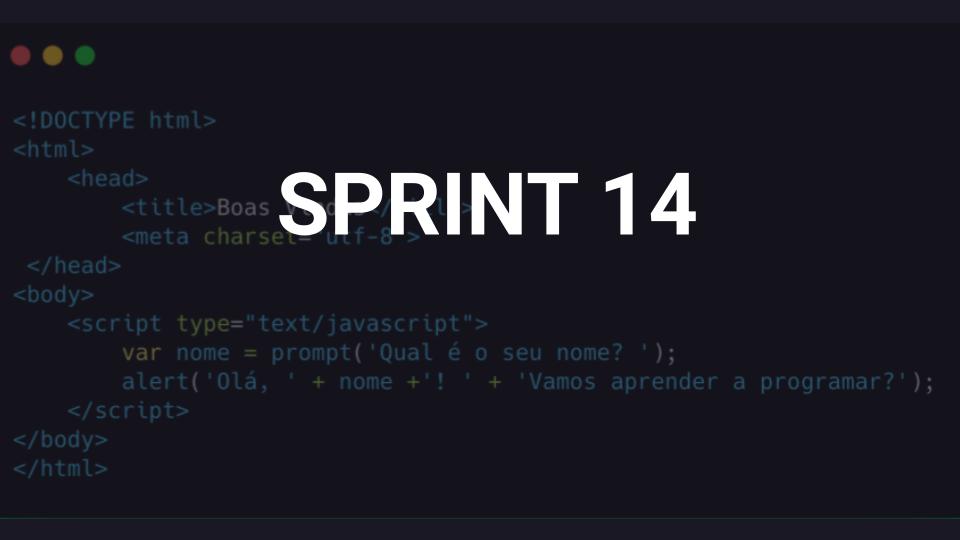 Sprint 14 – A Chegada